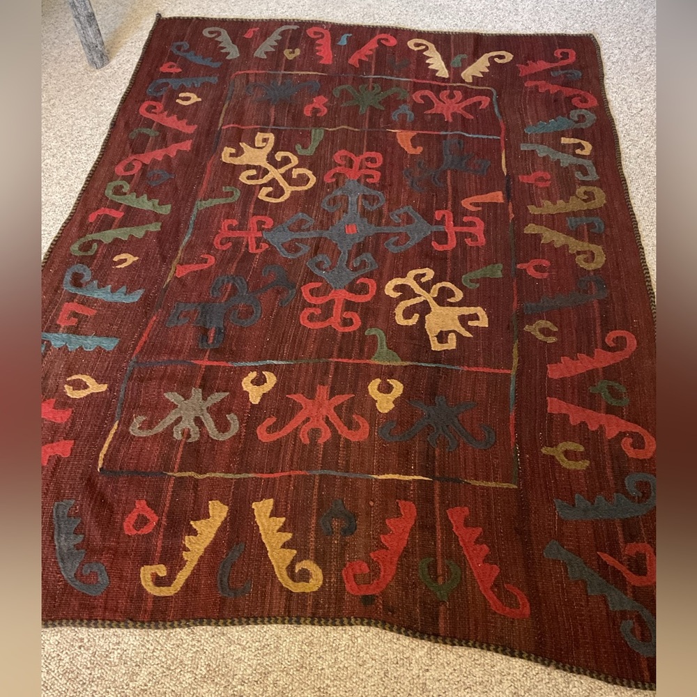Tapestry 100% Afghan wool - Throw Rug 6’8 x 5’
